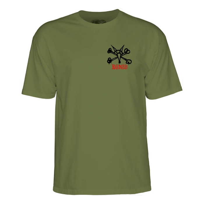 POWELL RAT BONES T-SHIRT MILITARY GREEN XL