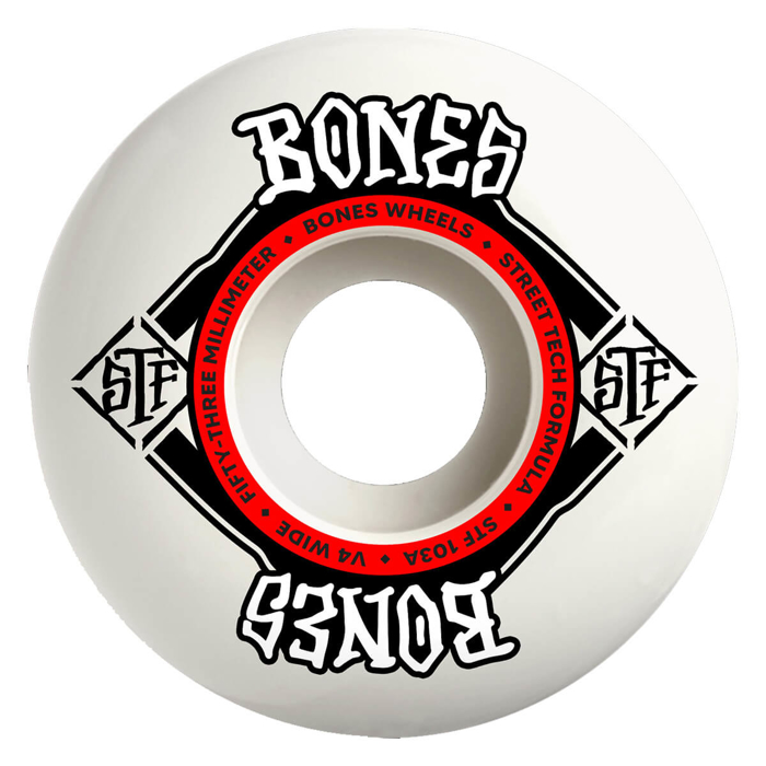 BONES STF WIDE 53MM V4 103A WHITE 53MM