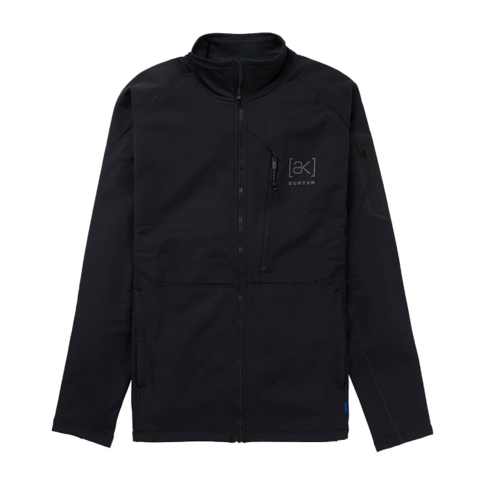BURTON MEN'S [AK] BAKER STRETCH FLEECE FULL-ZIP TRUE BLACK XL