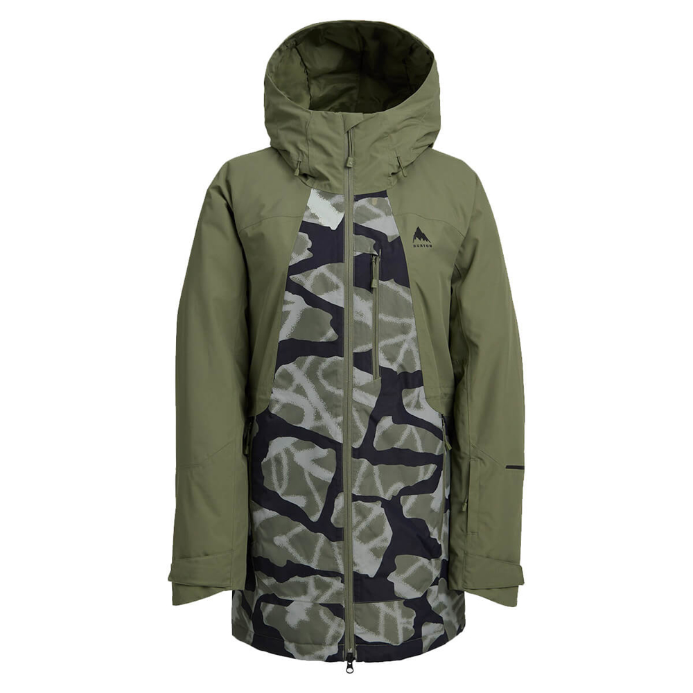 BURTON WOMEN'S RESERVE 2L INSULATED JACKET FOREST MOSS/GRAFFITI CAMO XS