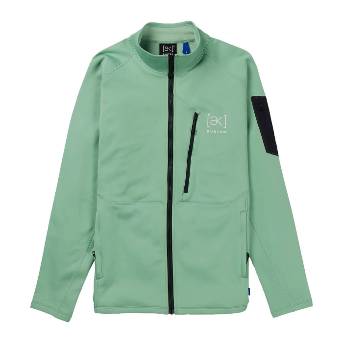 BURTON MEN'S [AK] BAKER STRETCH FLEECE FULL-ZIP SOFT SAGE XL