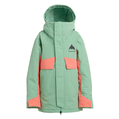 BURTON KIDS' ASCUTNEY 2L JACKET SOFT SAGE/PEACH ECHO XS