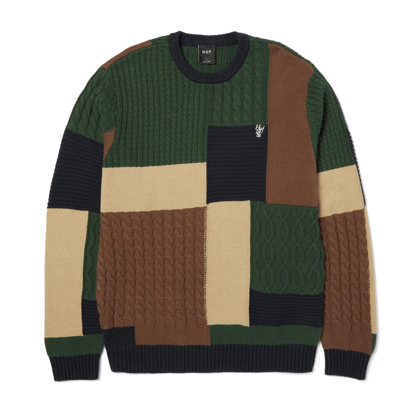 HUF COLUMBIA CABLE KNIT SWEATER MULTI M