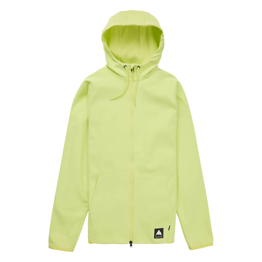 BURTON MEN'S CROWN WEATHERPROOF FULL-ZIP FLEECE GLOW YELLOW GREEN M