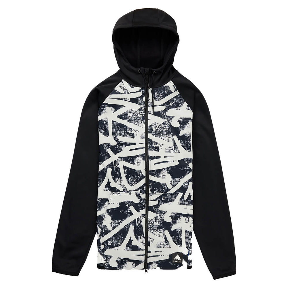 BURTON MEN'S CROWN WEATHERPROOF FULL-ZIP FLEECE CITY STREETS/TRUE BLACK L