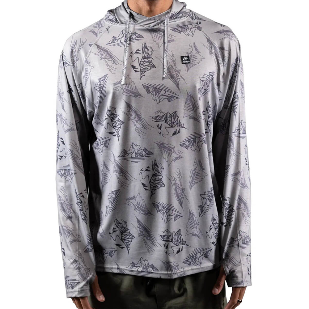 JONES SHASTA RAMA RECYCLED HOODIE PULLOVER SMOKE GRAY M