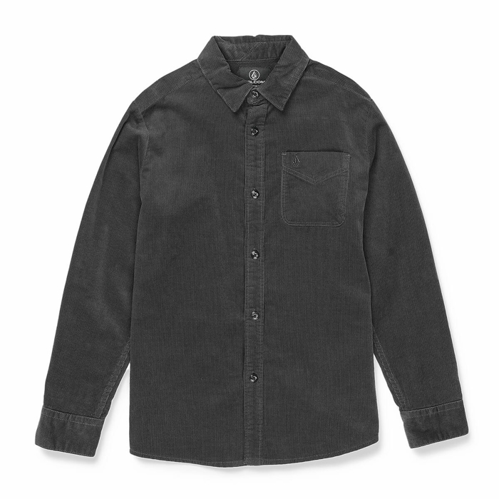 VOLCOM ZANDER LONG-SLEEVE SHIRT ASPHALT BLACK M