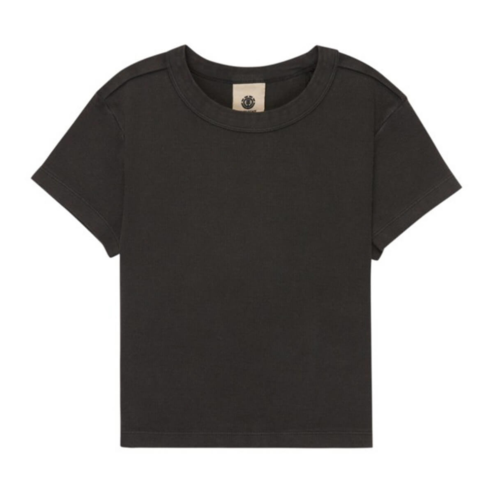 ELEMENT ICON CROP LONG SLEEVE W OFF BLACK S/8