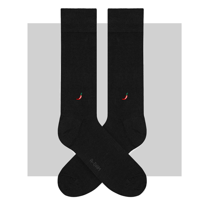 ADAM DRESS SOCKS BLACK PEPPER A-DAM BLACK 36-40