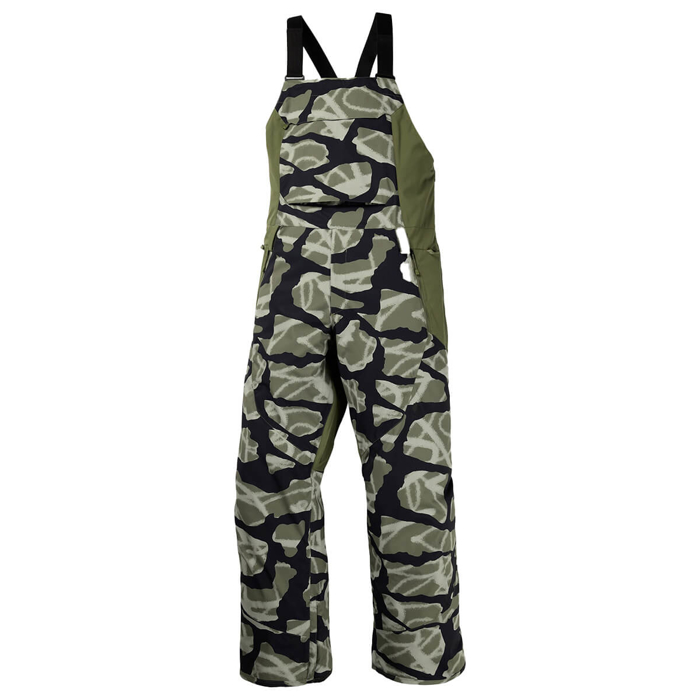 BURTON MEN'S RESERVE 2L BIBS GRAFFITI CAMO/FOREST MOSS M