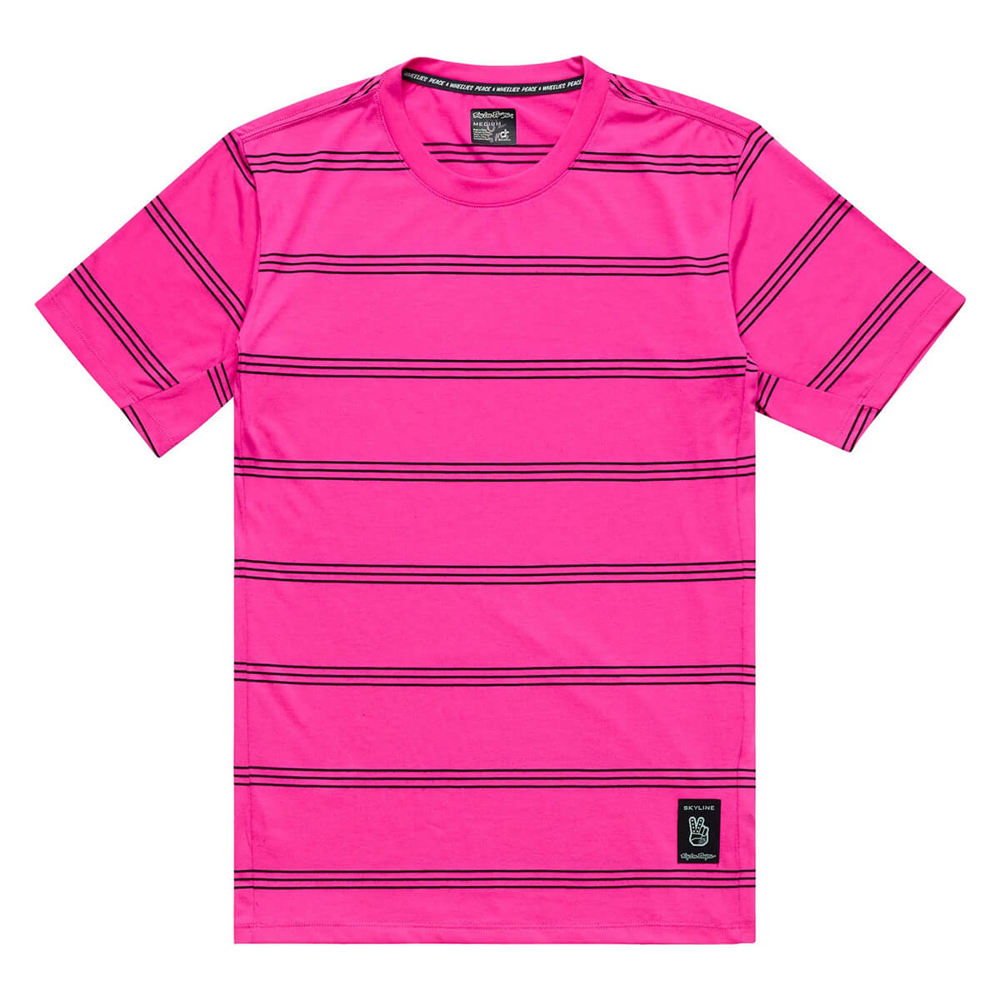 TROY LEE DESIGNS SKYLINE SHORT SLEEVE RIDE TEE WASHED OUT PARTY PINK S