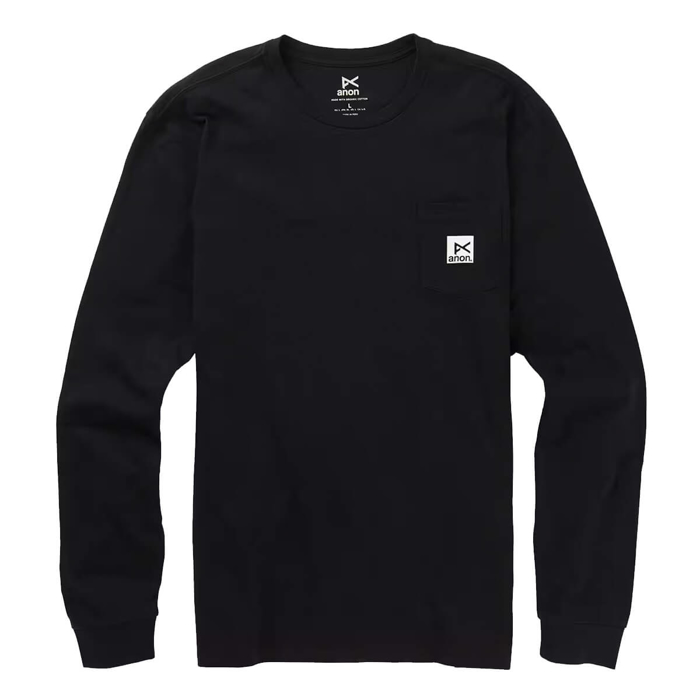 ANON MEN'S LONG SLEEVE T-SHIRT TRUE BLACK M