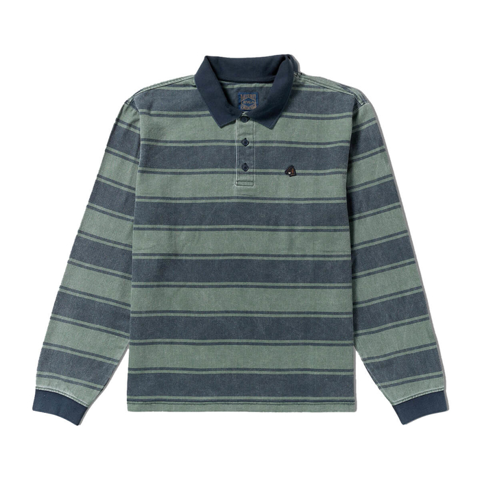 RVCA KSL LONG SLEEVE POLO BALSAM GREEN XL