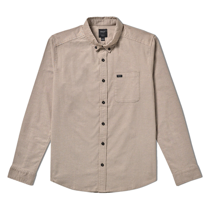RVCA THATLL DO STRETCH LONG SLEEVE WOVEN MUSHROOM M