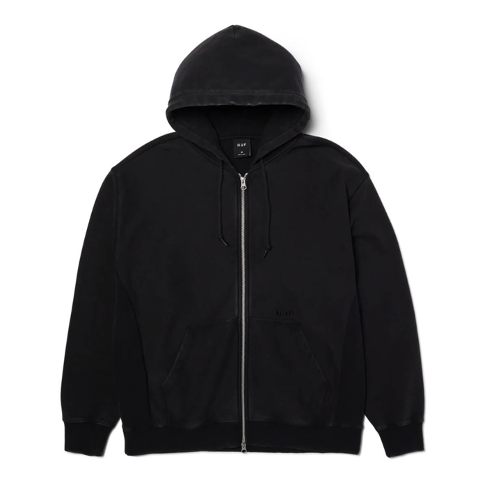 HUF PACIFIC WASH ZIP HOODIE PULLOVER BLACK L