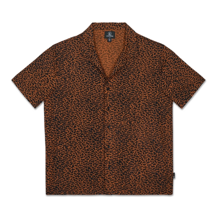 VOLCOM UTOPIAS PRINT SHIRT BROWN HORN M