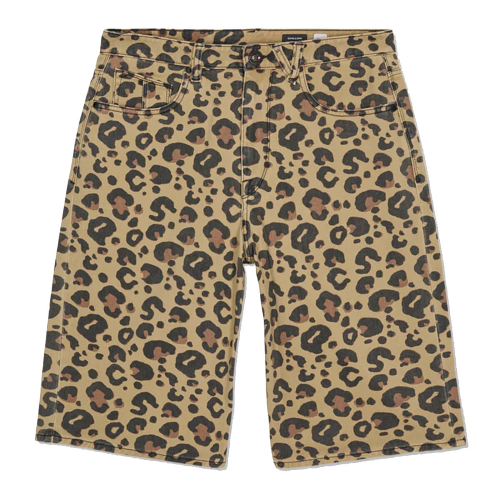 VOLCOM CHILLOW DENIM SHORT 24" CHEETAH 32