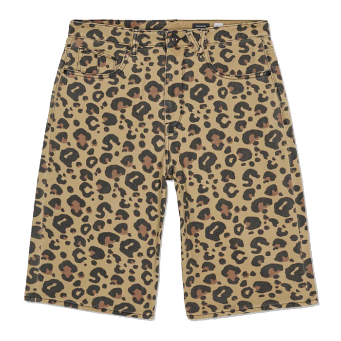 VOLCOM CHILLOW DENIM SHORT 24" CHEETAH 32