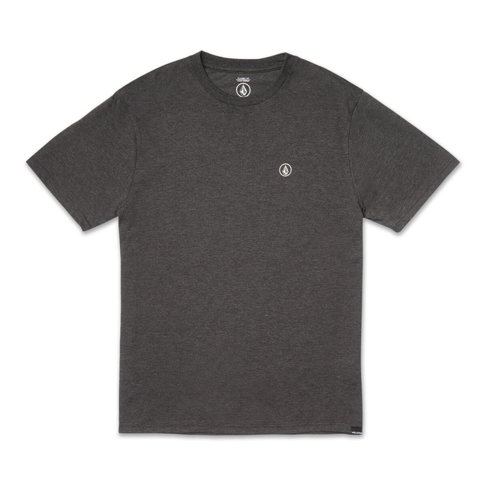 VOLCOM CIRCLE BLANKS T-SHIRT HEATHER BLACK L