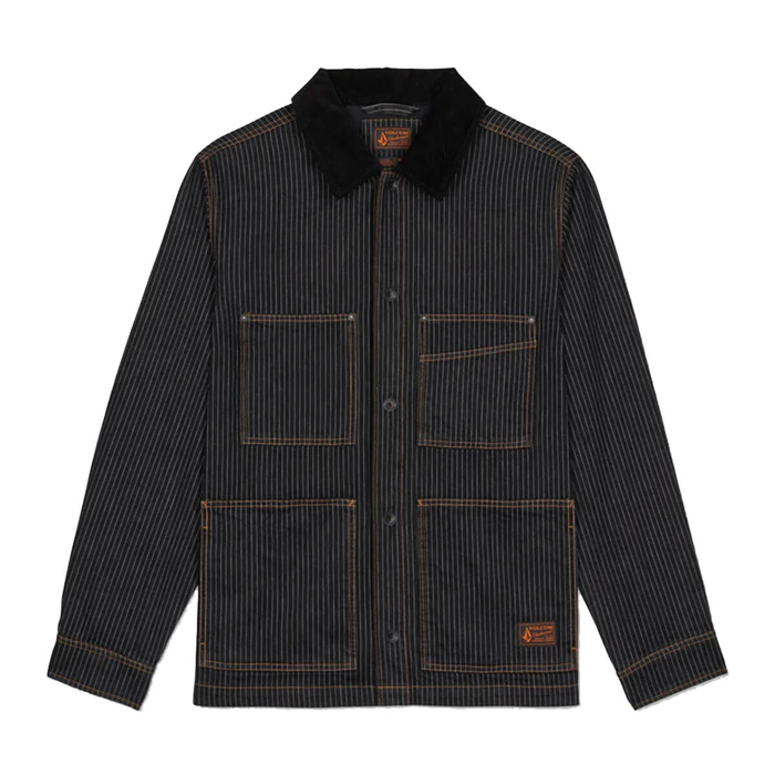 VOLCOM WORK DIALED JACKET BLACK STRIPE L