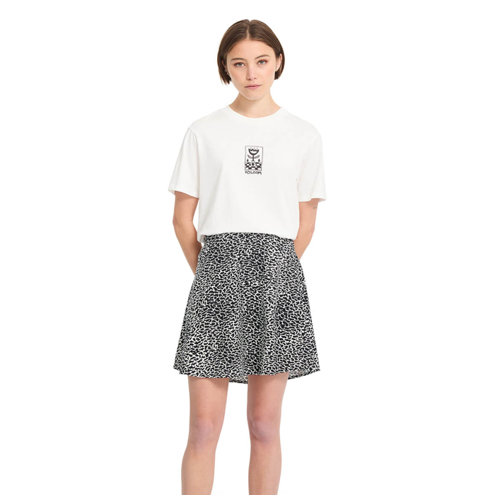 VOLCOM RAWLY SKIRT BLACK WHITE M