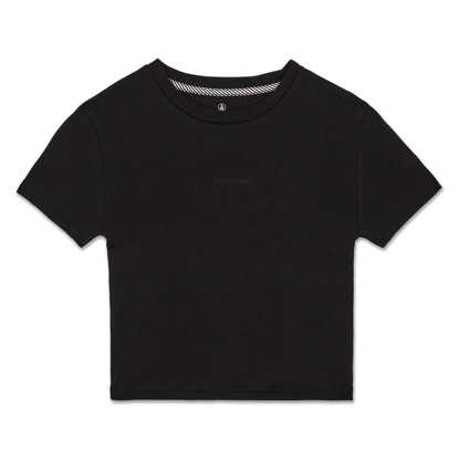 VOLCOM VOLCOMSTONE TIGHT CROP T-SHIRT BLACK M