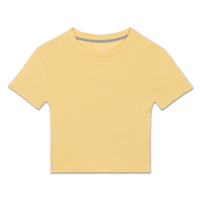 VOLCOM VOLCOMSTONE TIGHT CROP T-SHIRT SUNBURST XS