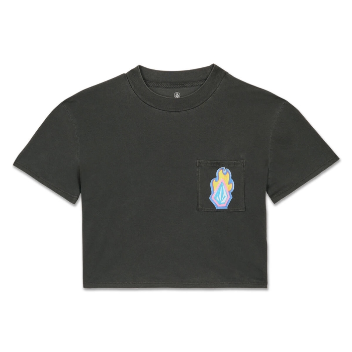VOLCOM POCKET DIAL T-SHIRT VINTAGE BLACK XS