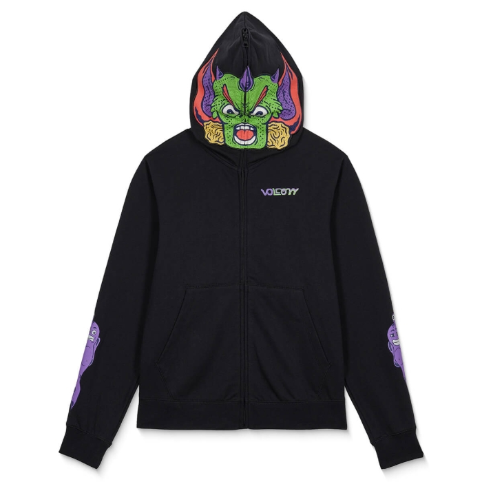 VOLCOM FA BEN SANAIR FULL ZIP HOODIE PULLOVER BLACK M