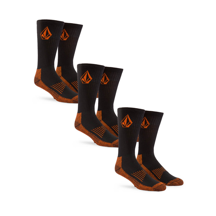 VOLCOM VOLCOM WORKWEAR SOCK 3PK BLACK UNI