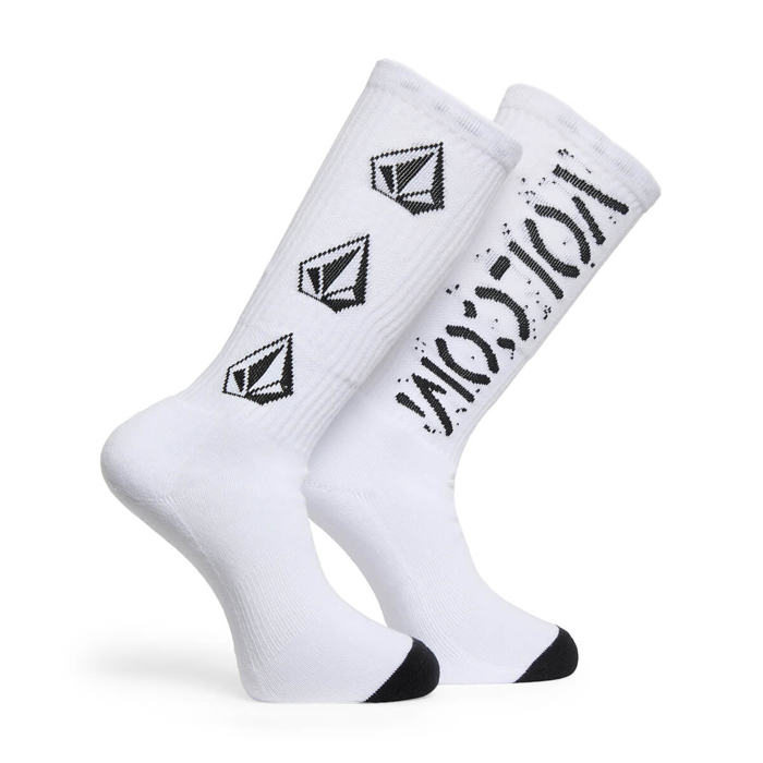 VOLCOM OFF THE KRASS SK8 SOCK WHITE UNI