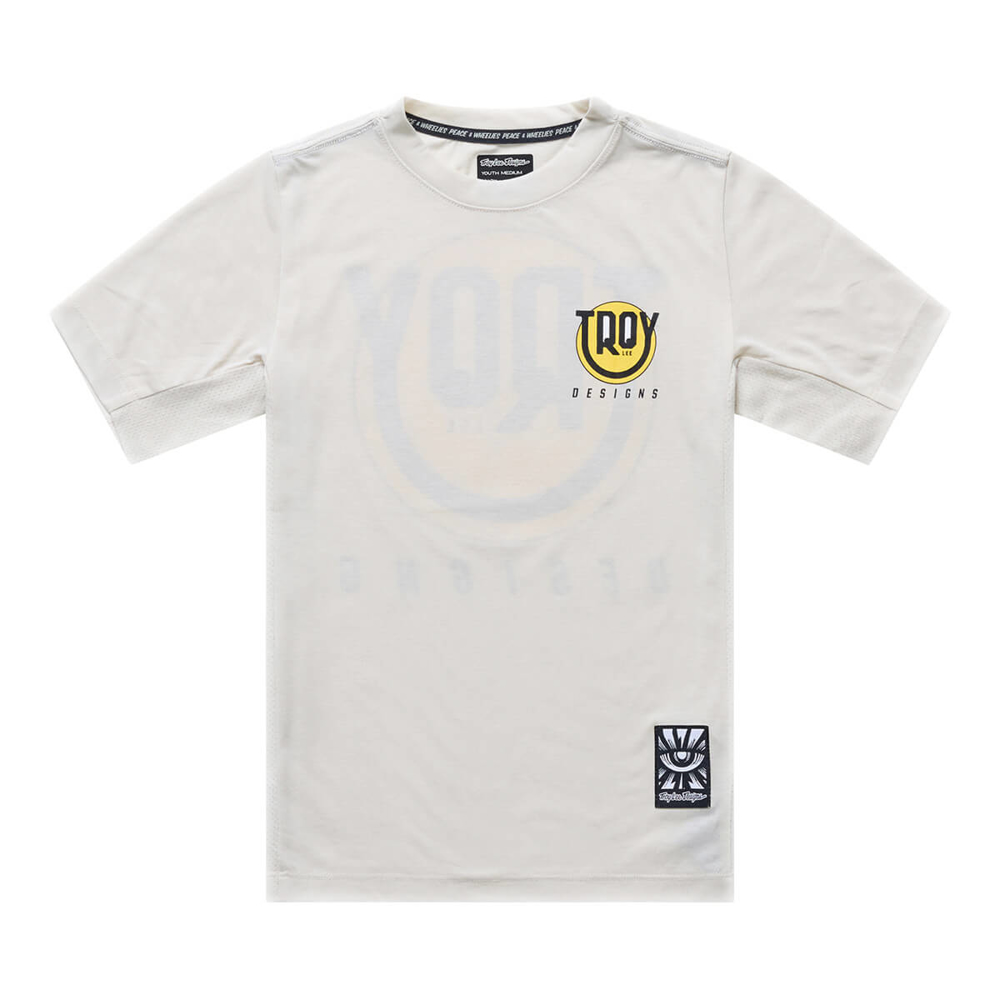 TROY LEE DESIGNS YOUTH SKYLINE RIDE SHORT SLEEVE TEE HAPPY PUMICE M