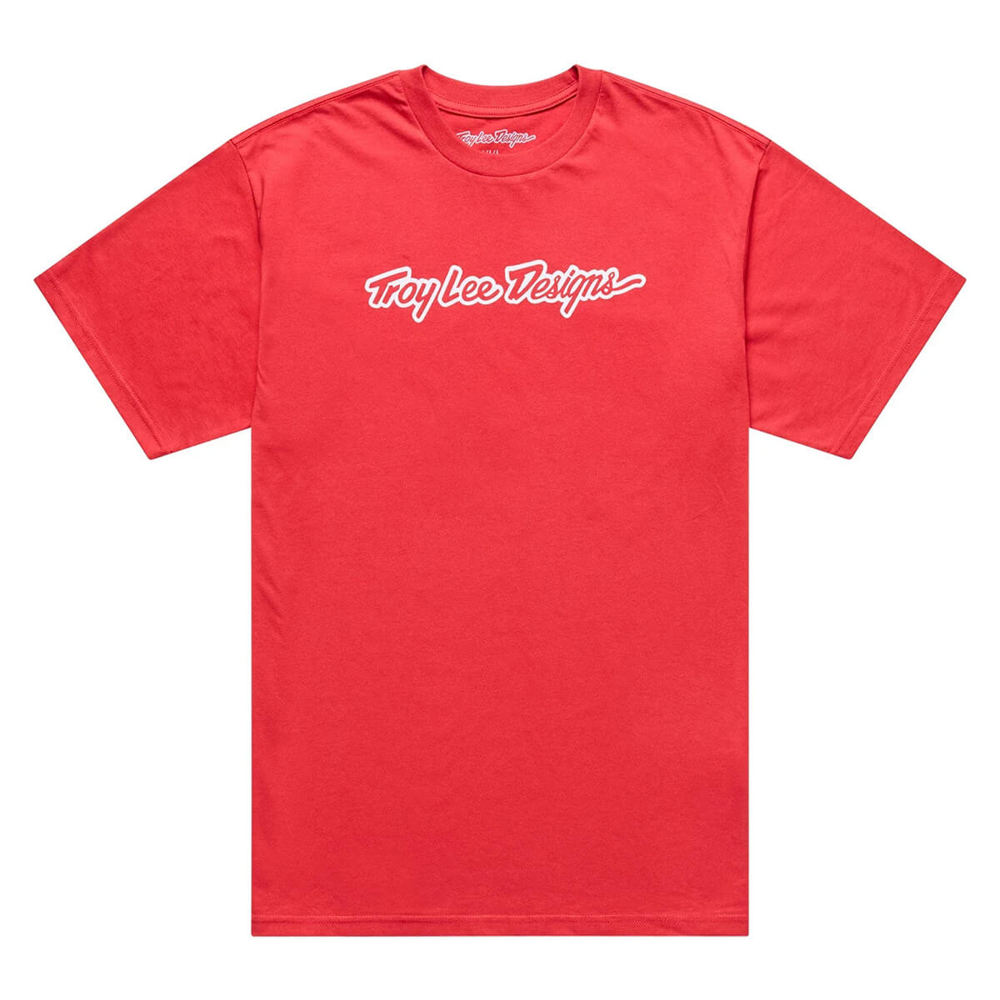 TROY LEE DESIGNS SIGNATURE T-SHIRT SIGNATURE SCARLET GLO S
