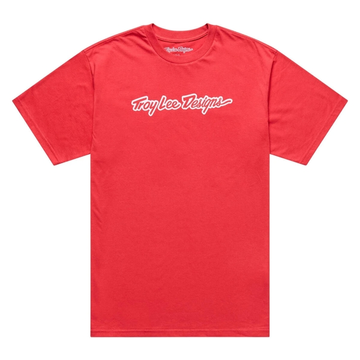 TROY LEE DESIGNS SIGNATURE T-SHIRT SIGNATURE SCARLET GLO M