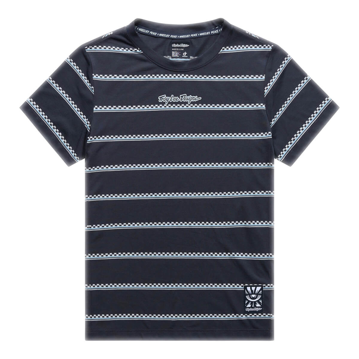 TROY LEE DESIGNS WOMENS LILIUM RIDE SHORT SLEEVE TEE CHECKED OUT CARBON XS