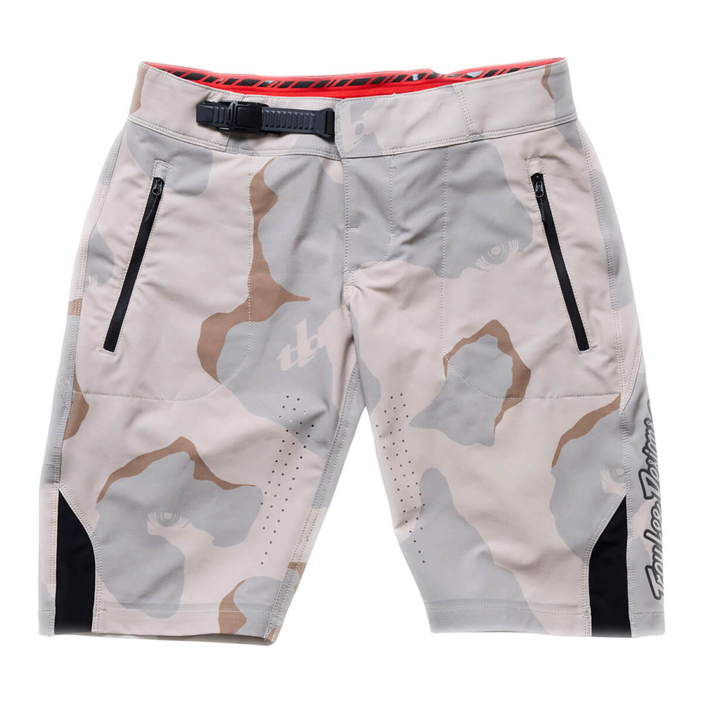 TROY LEE DESIGNS WOMENS LILIUM PRO SHORT SHELL FLOW CAMO PUMICE XS