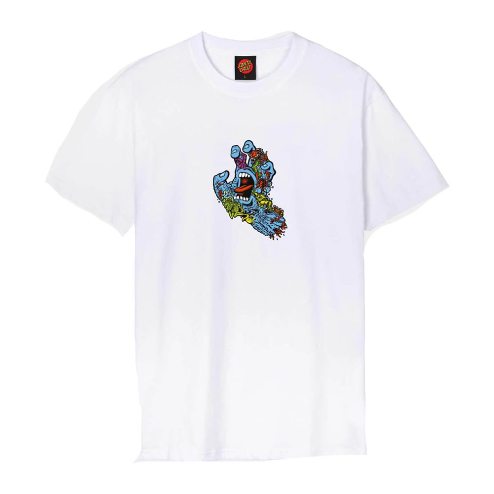 SANTA CRUZ ROSKOPP SCREAMING FIVE FRONT T-SHIRT WHITE S