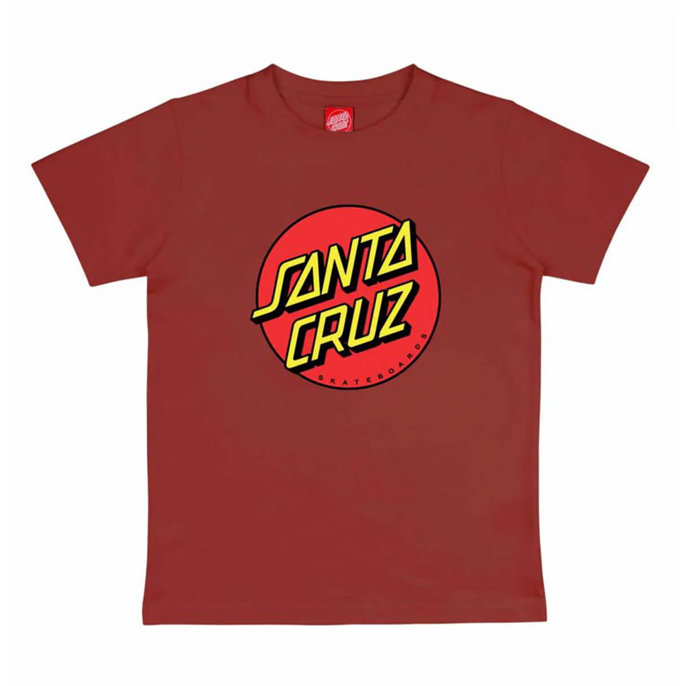 SANTA CRUZ YOUTH CLASSIC DOT T-SHIRT KETCHUP 6-8