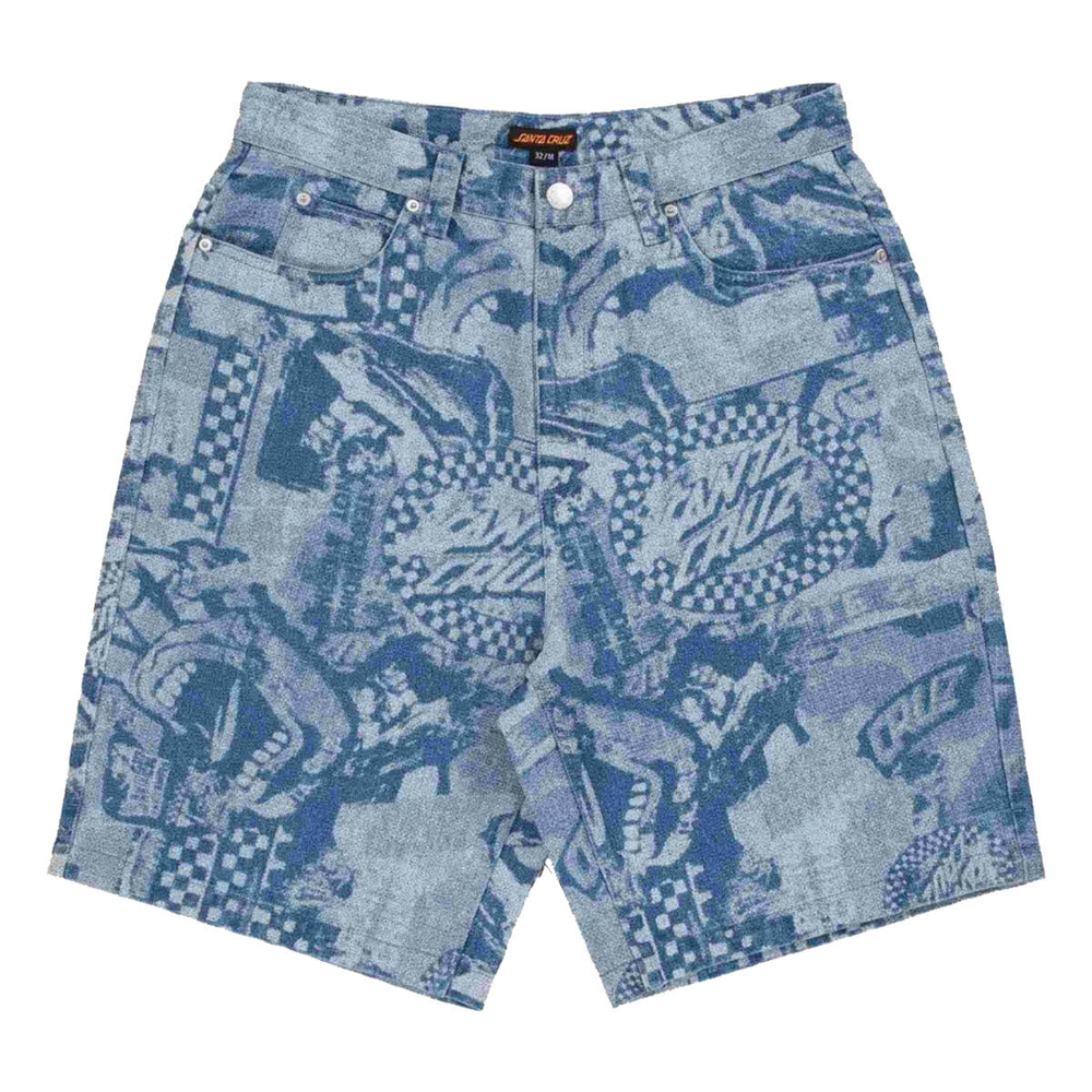 SANTA CRUZ BIG SHORTS STONEWASH COLLAGE 28