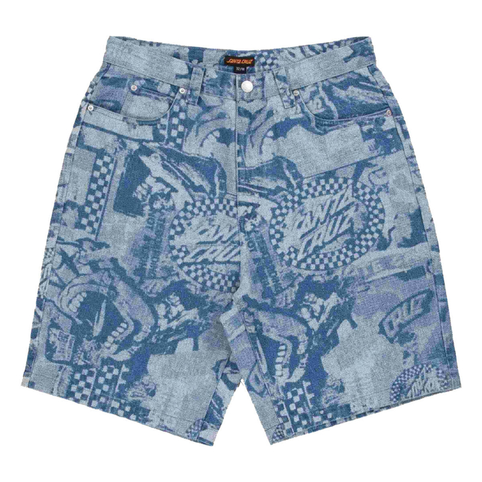 SANTA CRUZ BIG SHORTS STONEWASH COLLAGE 28