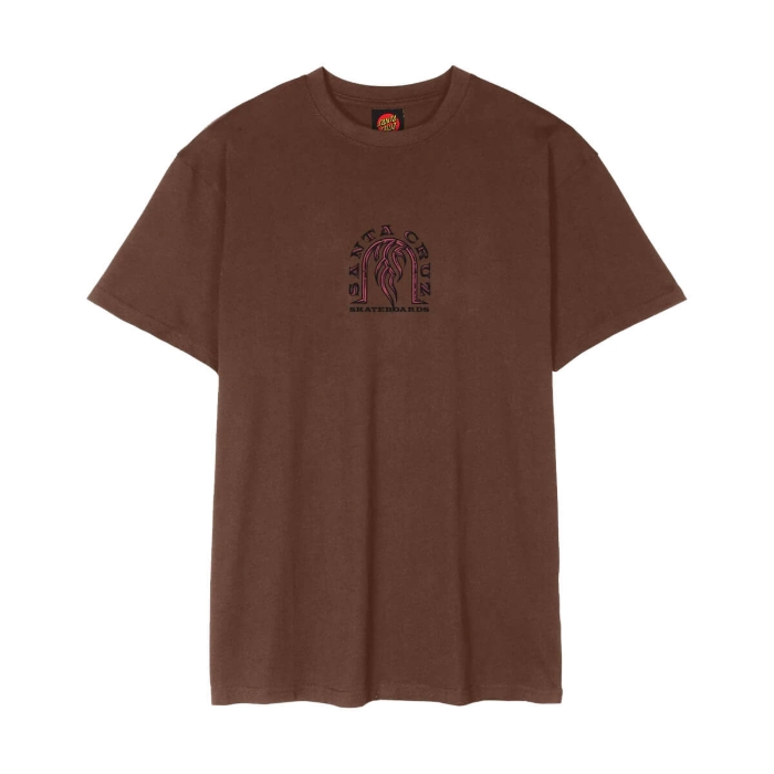 SANTA CRUZ DRESSEN TRIBAL ARCH FRONT T-SHIRT COFFEE L