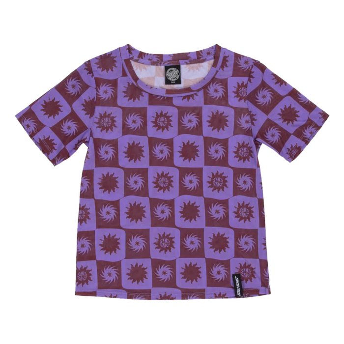 SANTA CRUZ STRIP DIGI MESH TOP PURPLE SUN DAZE 6