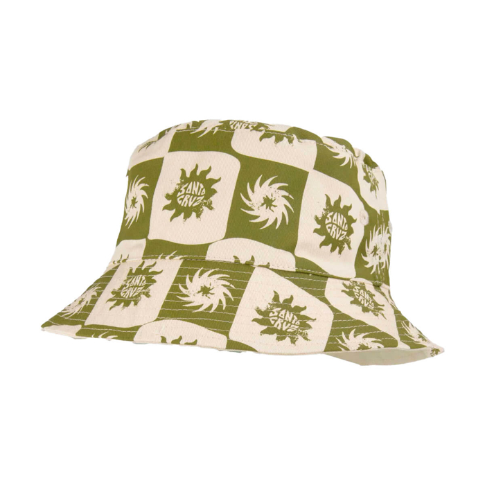 SANTA CRUZ SUN DAZE REVERSIBLE BUCKET HAT GREEN SUN DAZE/OFF WHITE UNI