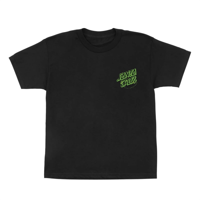 SANTA CRUZ YOUTH ROSKOPP SCREAMING FIVE T-SHIRT BLACK 10-12