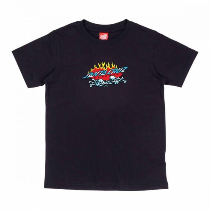 SANTA CRUZ YOUTH SALBA VOODOO PIT FRONT T-SHIRT BLACK 12-14