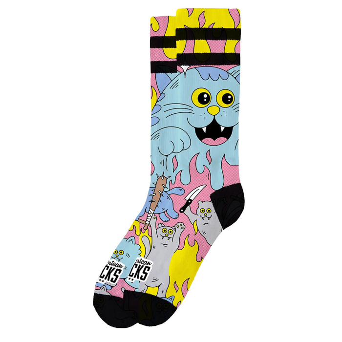 AMERICAN SOCKS KILLER KITTIES MID HIGH MULTI S/M