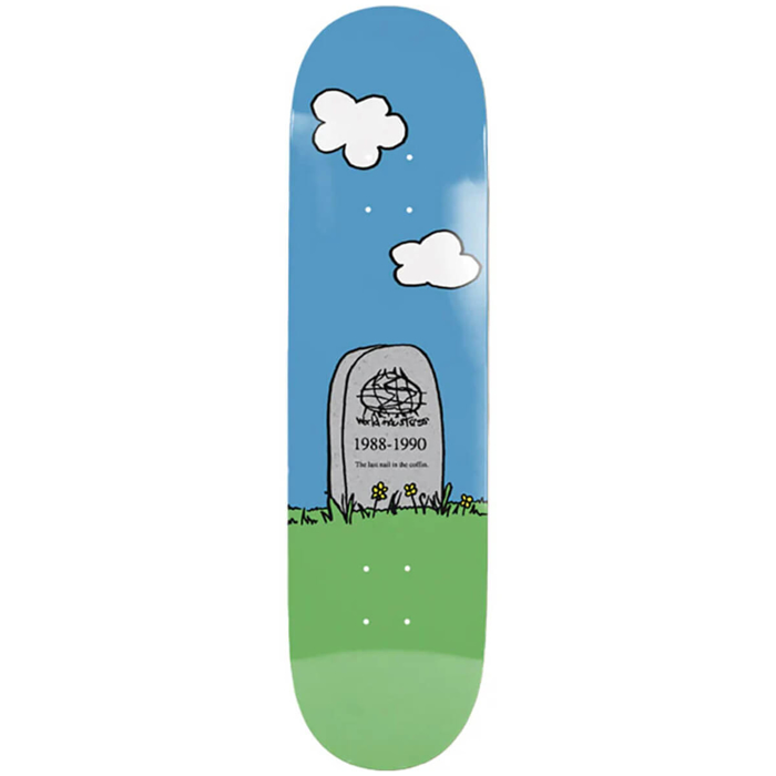 HERITAGE WORLD INDUSTRIES-SKATEBOARDING IS DEAD 8.0" DECK BLUE/GREEN 8.0"