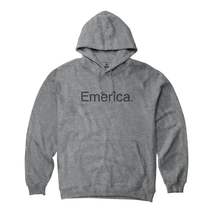 EMERICA PURE LOGO HOOD GREY/NAVY XL