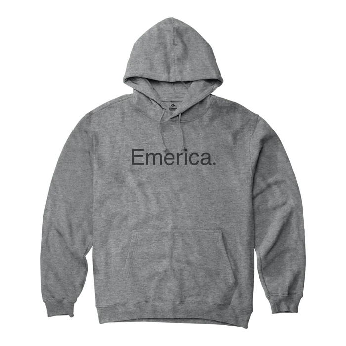 EMERICA PURE LOGO HOOD GREY/NAVY L