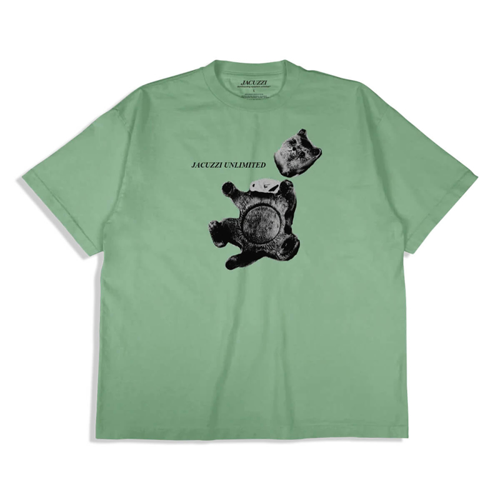 JACUZZI BROKEN GARMENT DYE PREMIUM T-SHIRT ISLAND MOSS L